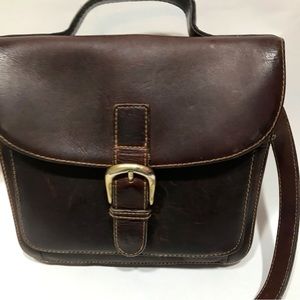 GH Bass Vintage Crossbody Leather Bag and Zippered Wallet Organizer Compartment